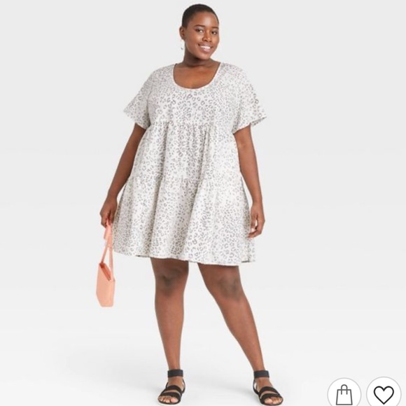 a new day Dresses & Skirts - Flutter Short Sleeve Tiered Dress - A New Day